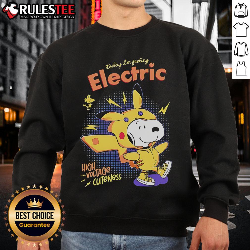 Cute Snoopy Today I'm Feeling Electric High Voltage Cuteness T-Shirt - Image 5