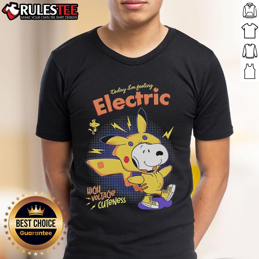 Cute Snoopy Today I'm Feeling Electric High Voltage Cuteness T-Shirt