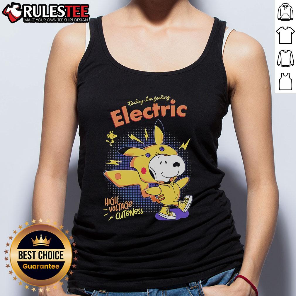 Cute Snoopy Today I'm Feeling Electric High Voltage Cuteness T-Shirt - Image 4