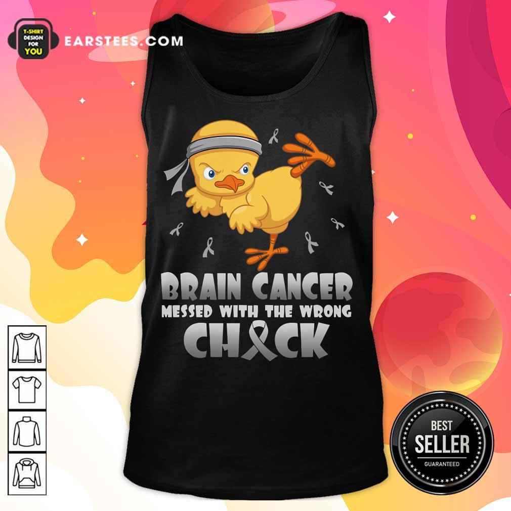 Hot Brain Cancer Messed With The Wrong Check Shirt - Image 2