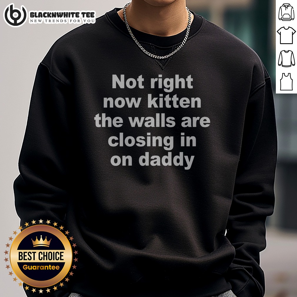 Hot Not Right Now Kitten The Walls Are Closing In On Daddy Shirt - Image 4