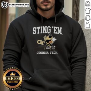 Alternative view of Awesome Sting 'Em Georgia Tech Yellow Jackets Football Gridiron Mascot T-Shirt