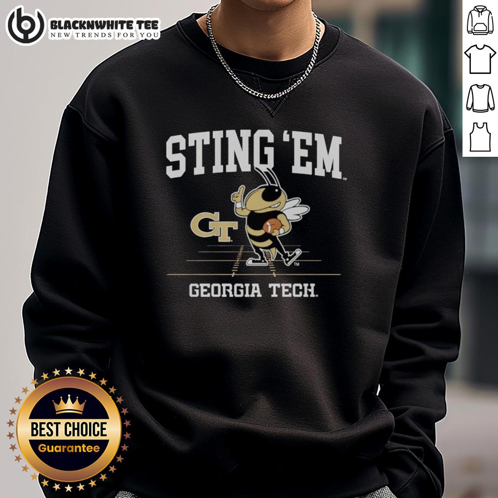 Awesome Sting 'Em Georgia Tech Yellow Jackets Football Gridiron Mascot T-Shirt - Image 5