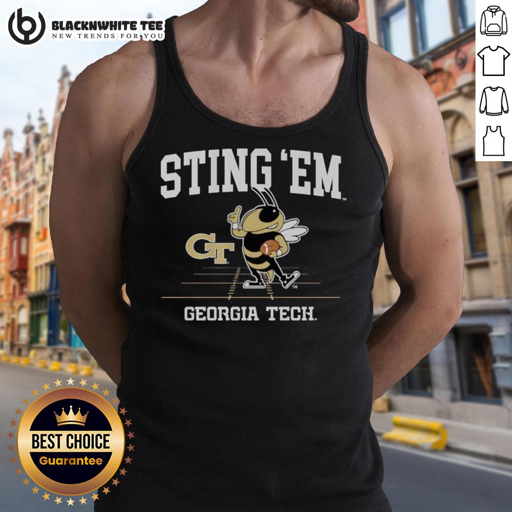 Awesome Sting 'Em Georgia Tech Yellow Jackets Football Gridiron Mascot T-Shirt - Image 4