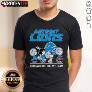 Nice Peanuts Detroit Lions Sundays Are For My Team T-Shirt
