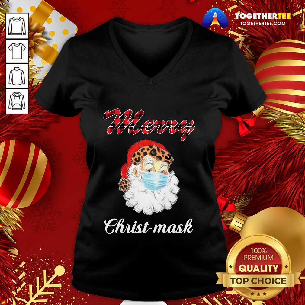 Good Santa Claus Face Mask Merry Christmas 2020 Shirt - Image 2