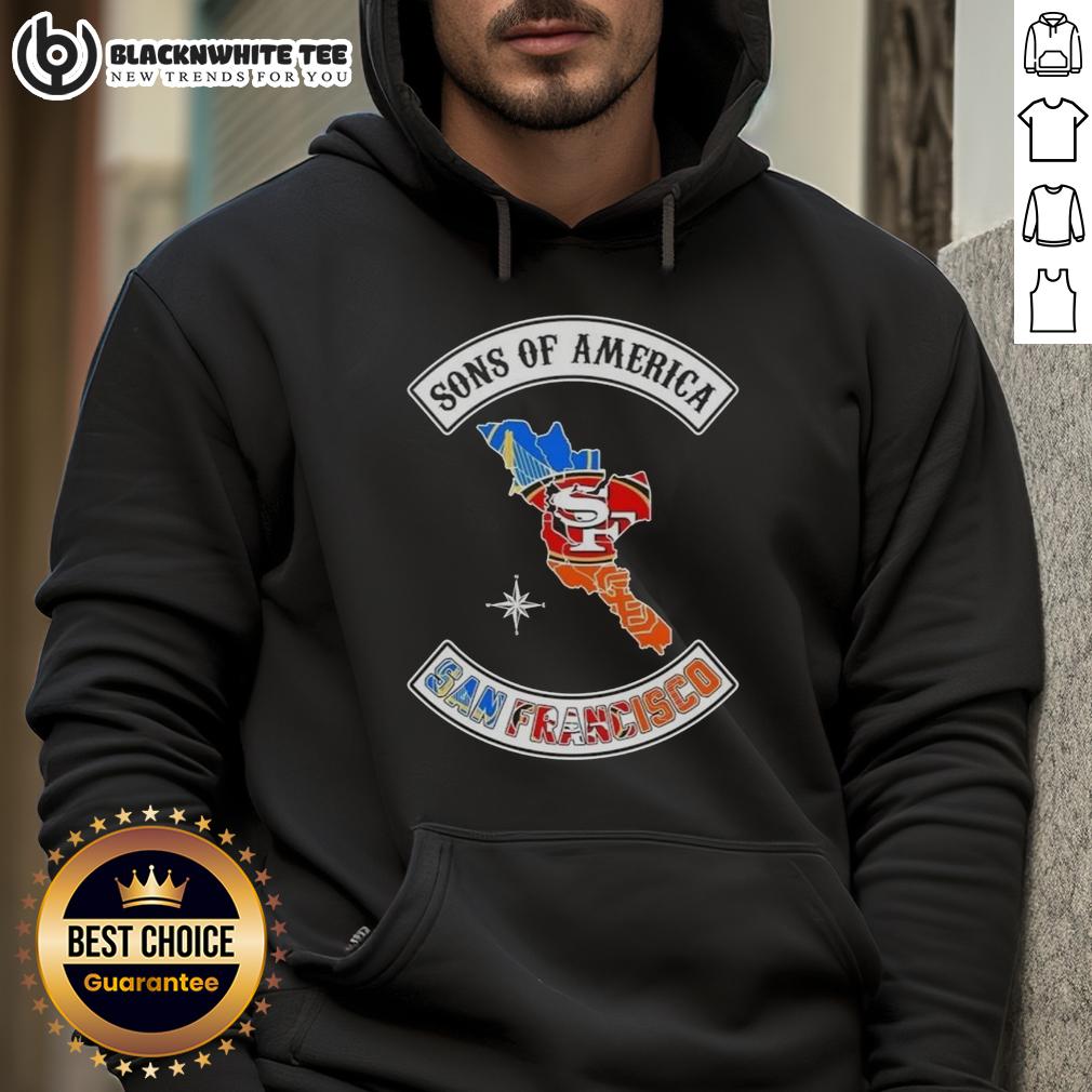 Top Son Of America San Francisco Map Sports Logos Combine T-Shirt - Image 2