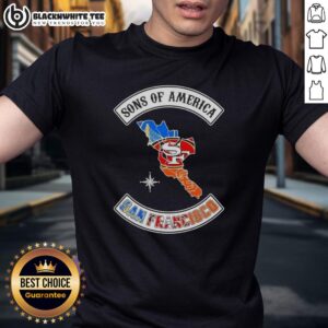 Top Son Of America San Francisco Map Sports Logos Combine T-Shirt