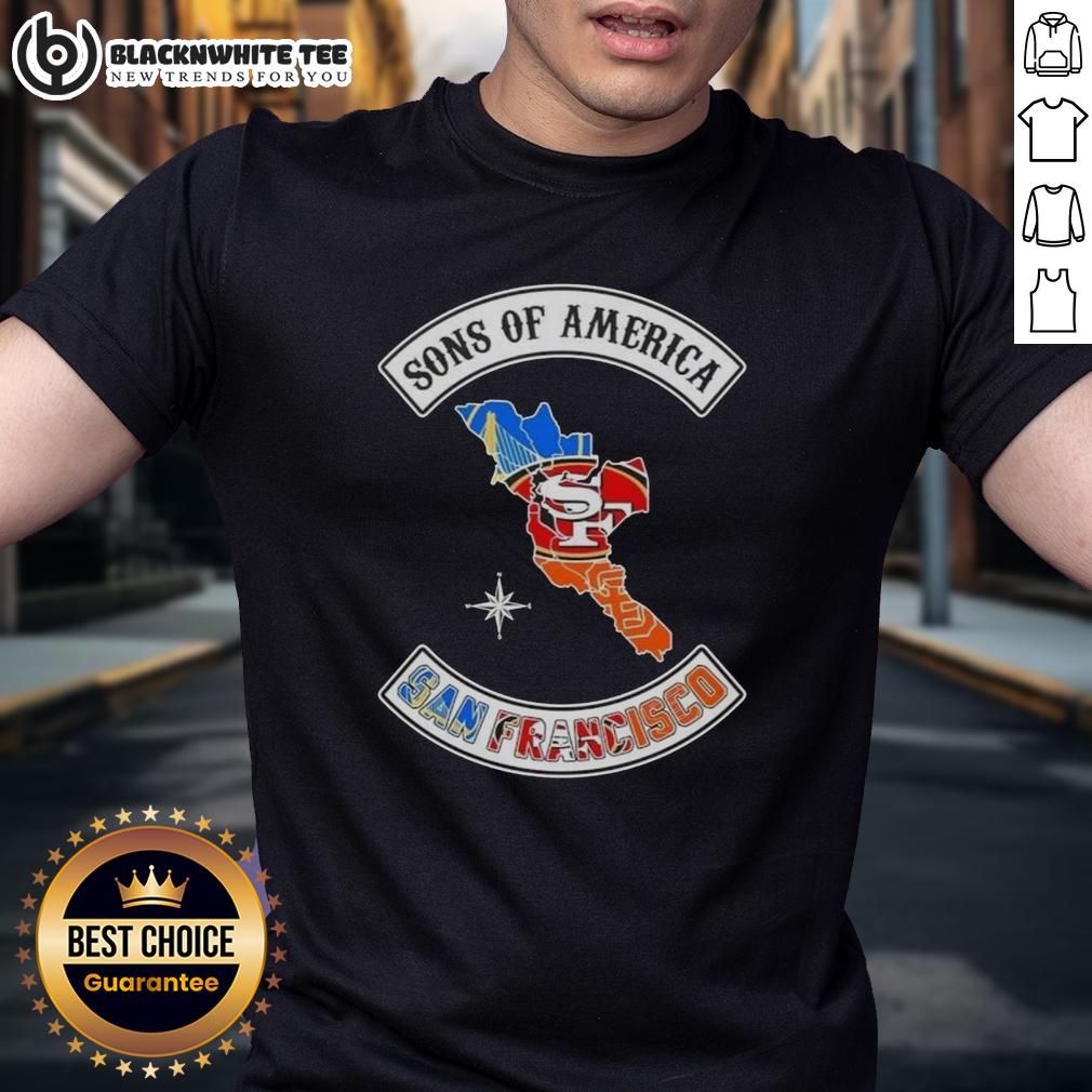 Top Son Of America San Francisco Map Sports Logos Combine T-Shirt
