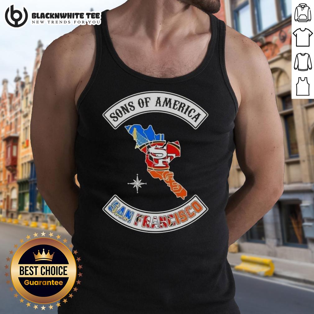 Top Son Of America San Francisco Map Sports Logos Combine T-Shirt - Image 4