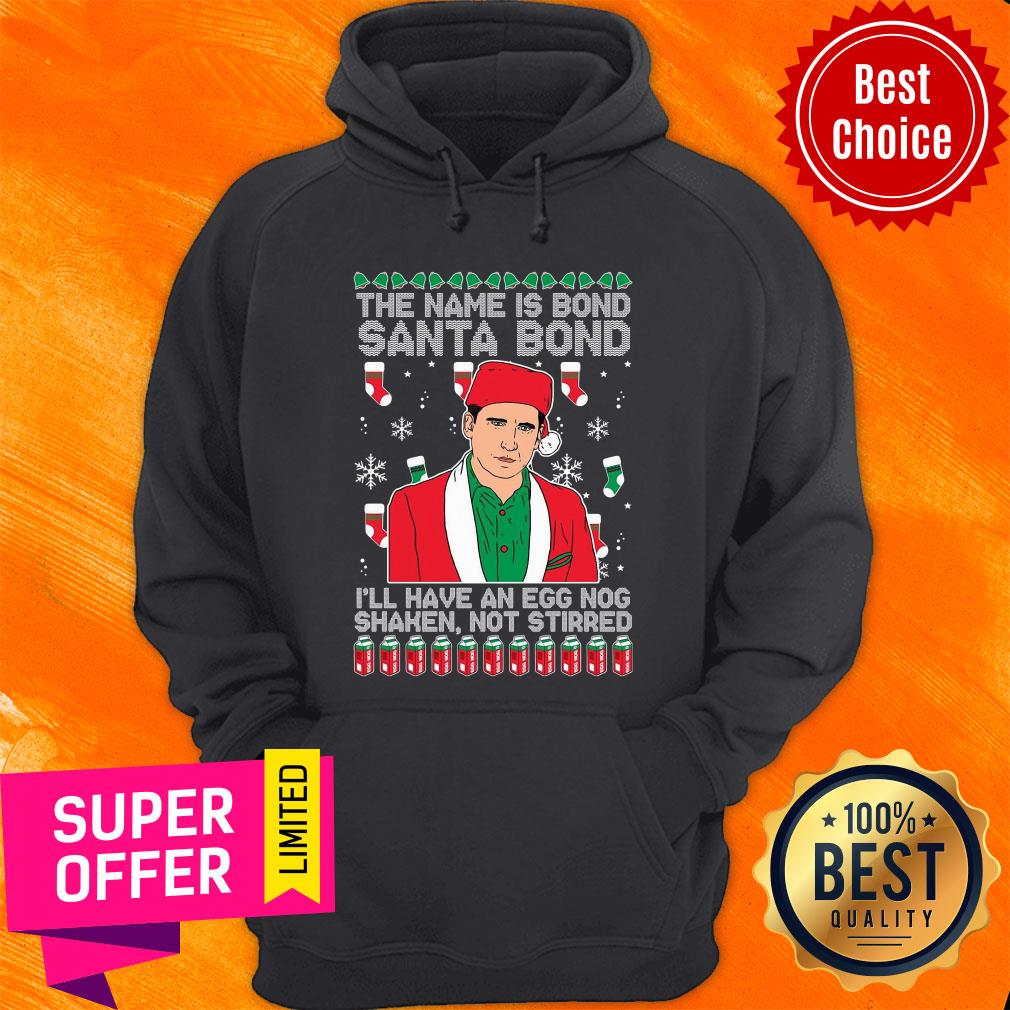 The Name Is Bond Santa Bond I'll Have An Egg Nog Shaken Not Stirred Christmas Shirt - Image 5