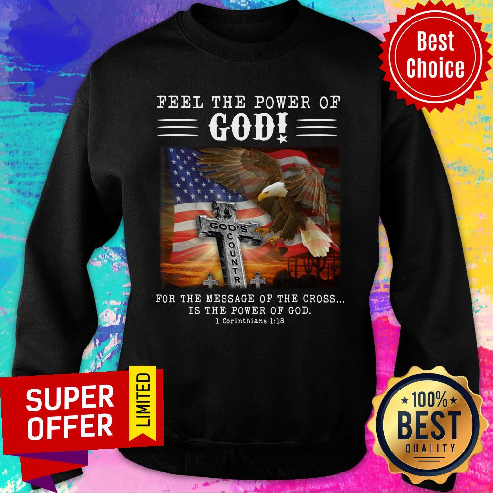 Eagle Power of God American Flag For Message Shirt - Image 4