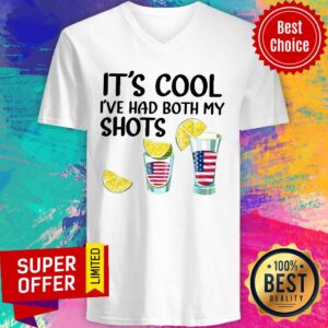 Alternative view of It's Cool I've Both My Shots American Flag Shirt