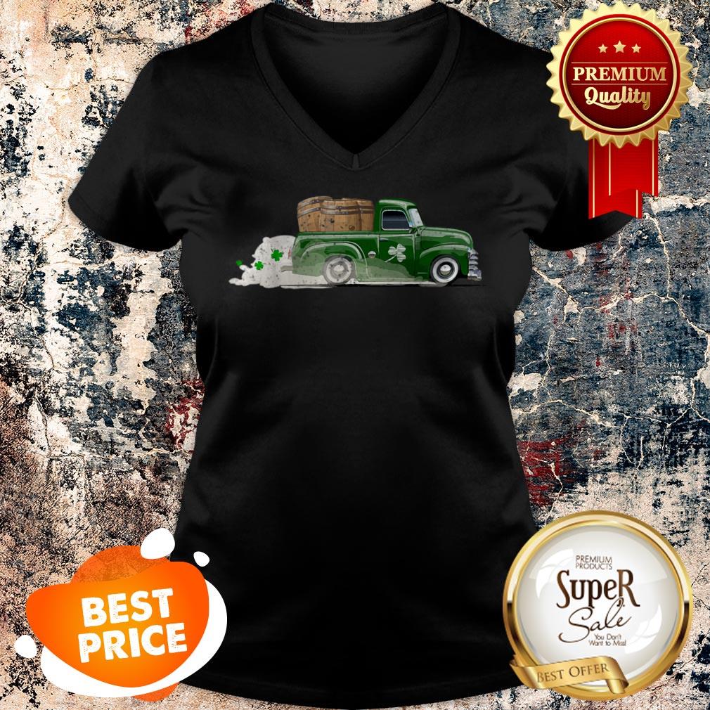 Nice Pick-Up Truck With Beer Barrels – Funny St Patricks Day Gift Shirt - Image 2