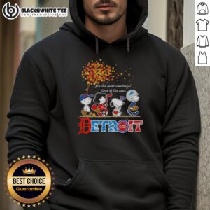 Alternative view of Good Snoopy And Friends Detroit It's The Most Wonderful Time Of The Year Autumn T-Shirt