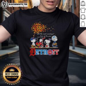 Good Snoopy And Friends Detroit It's The Most Wonderful Time Of The Year Autumn T-Shirt