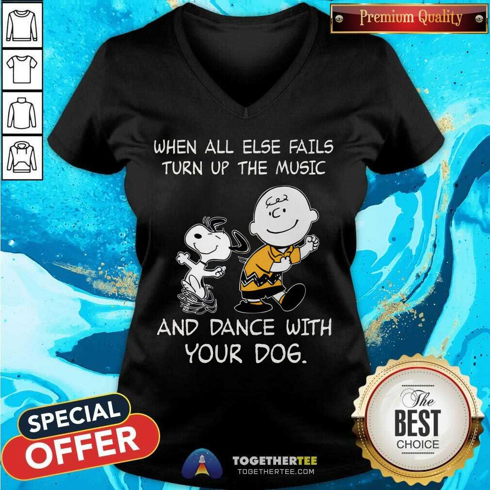 Nice Snoopy Charlie Brown When All Else Fails Turn Up T-Shirt - Image 4