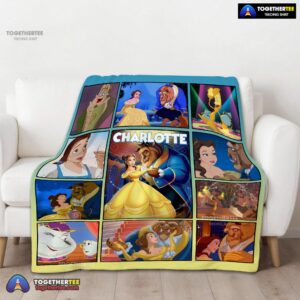 Alternative view of Official Disney Beauty And The Beast Mystery To Love Collage Blanket Fleece Customized Blanket