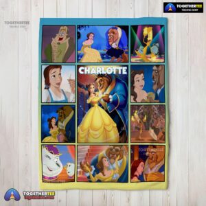 Official Disney Beauty And The Beast Mystery To Love Collage Blanket Fleece Customized Blanket