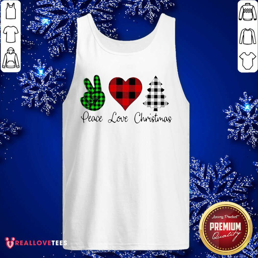 Lovely Peace Love Christmas Shirt - Image 2