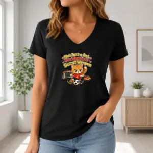 Alternative view of Premium Spain Soccer Cat Meme Funny Soccer Kawaii Shirt