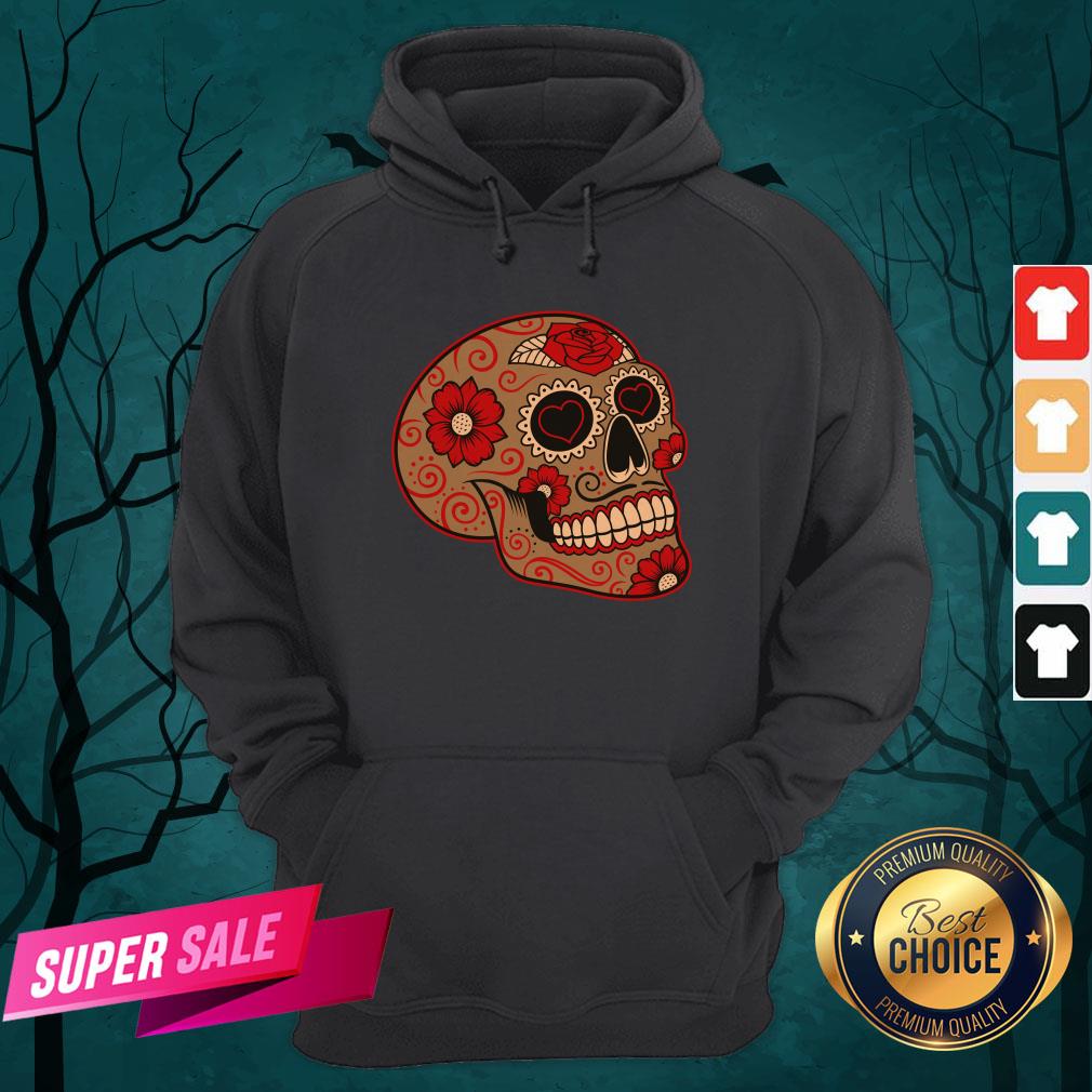 Dia De Los Muertos Sugar Skull In Mexican Shirt - Image 3