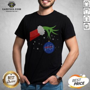 Top Hand The Grinch Holding Christmas 2020 Ornament Buffalo Bills Shirt