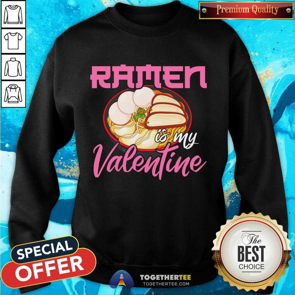Cute Ramen Is My Valentine Cute Anime Kawaii Valentines Day 2021 T-Shirt - Image 4