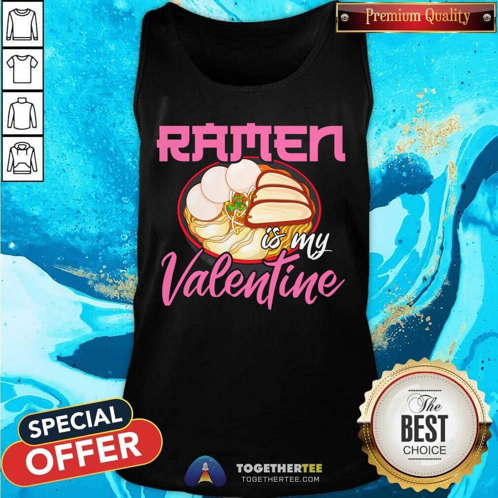 Cute Ramen Is My Valentine Cute Anime Kawaii Valentines Day 2021 T-Shirt - Image 3