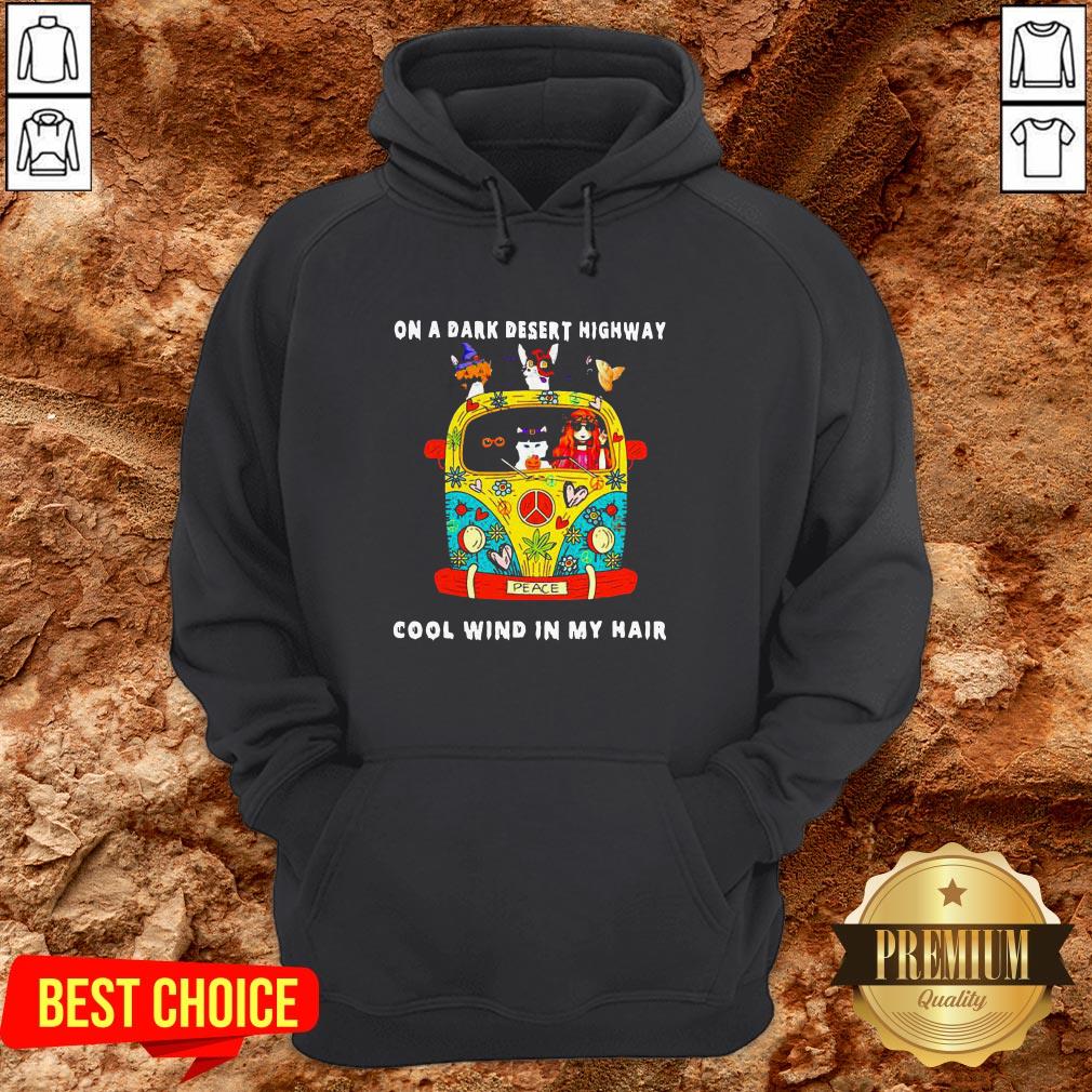 Girl And Cats On A Dark Desert Highway Cool Wind In My Hair Shirt - Image 5