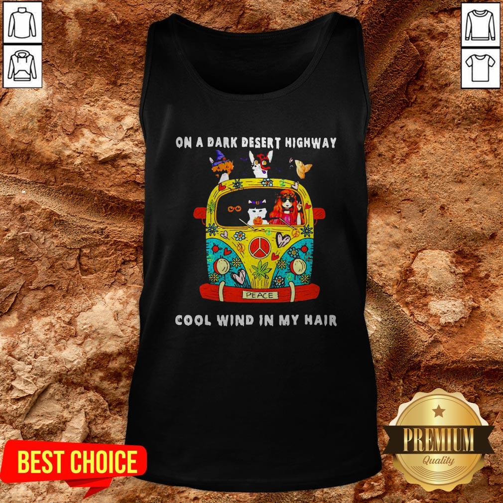 Girl And Cats On A Dark Desert Highway Cool Wind In My Hair Shirt - Image 3