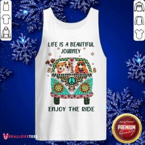 Alternative view of Great Hippie Bus Girl And Dog Life Is A Beautiful Journey Enjoy The Ride Shirt