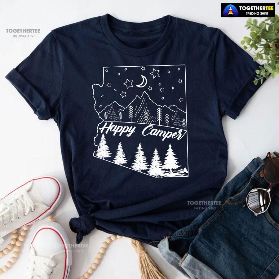 Happy Camper Adventure Camping Lover T-Shirt - Image 5