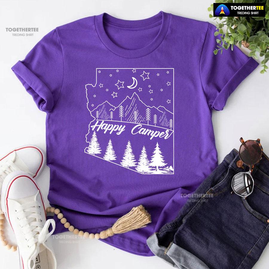 Happy Camper Adventure Camping Lover T-Shirt - Image 7