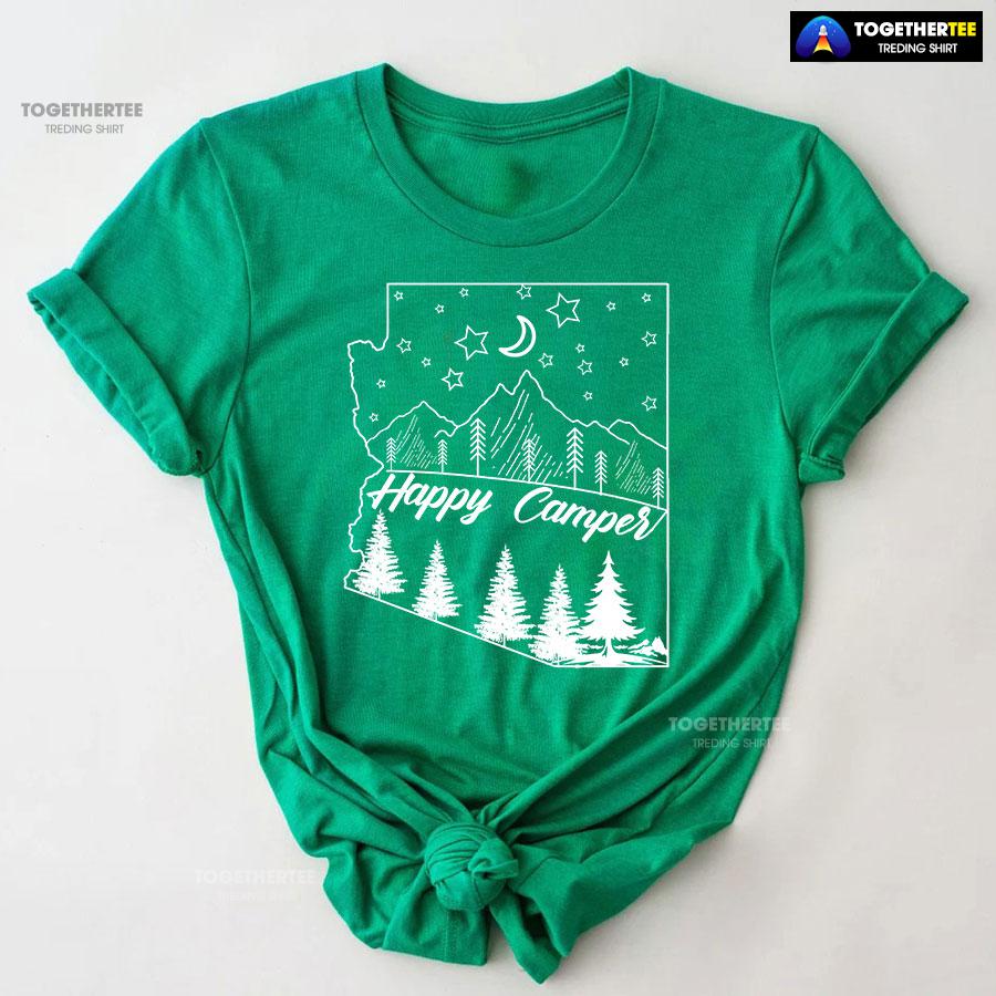 Happy Camper Adventure Camping Lover T-Shirt - Image 9