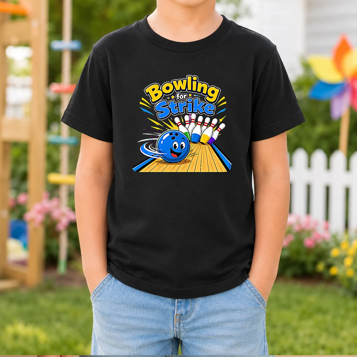 Premium Bowling For Strike Fun Vector Shirt - Image 9