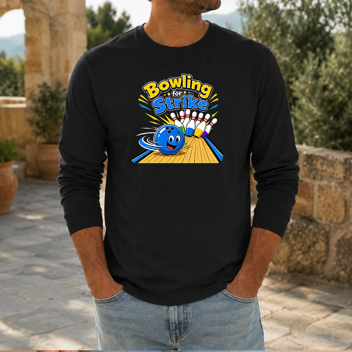 Premium Bowling For Strike Fun Vector Shirt - Image 5