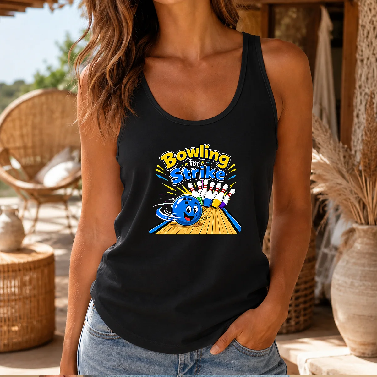 Premium Bowling For Strike Fun Vector Shirt - Image 3