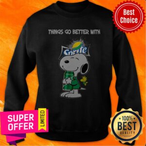Alternative view of Top Snoopy Hug Sprite Lemon Lime Things Go Better With Sprite Shirt