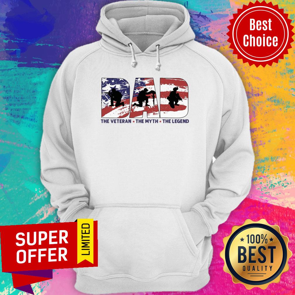 Dad USA Flag The Veteran The Myth The Legend Shirt - Image 4