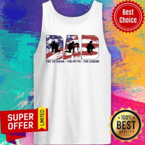 Alternative view of Dad USA Flag The Veteran The Myth The Legend Shirt