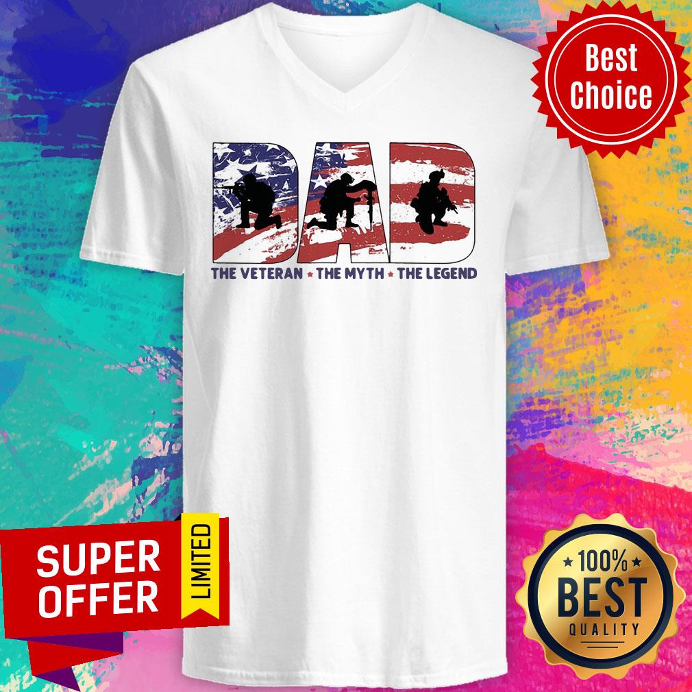 Dad USA Flag The Veteran The Myth The Legend Shirt - Image 5