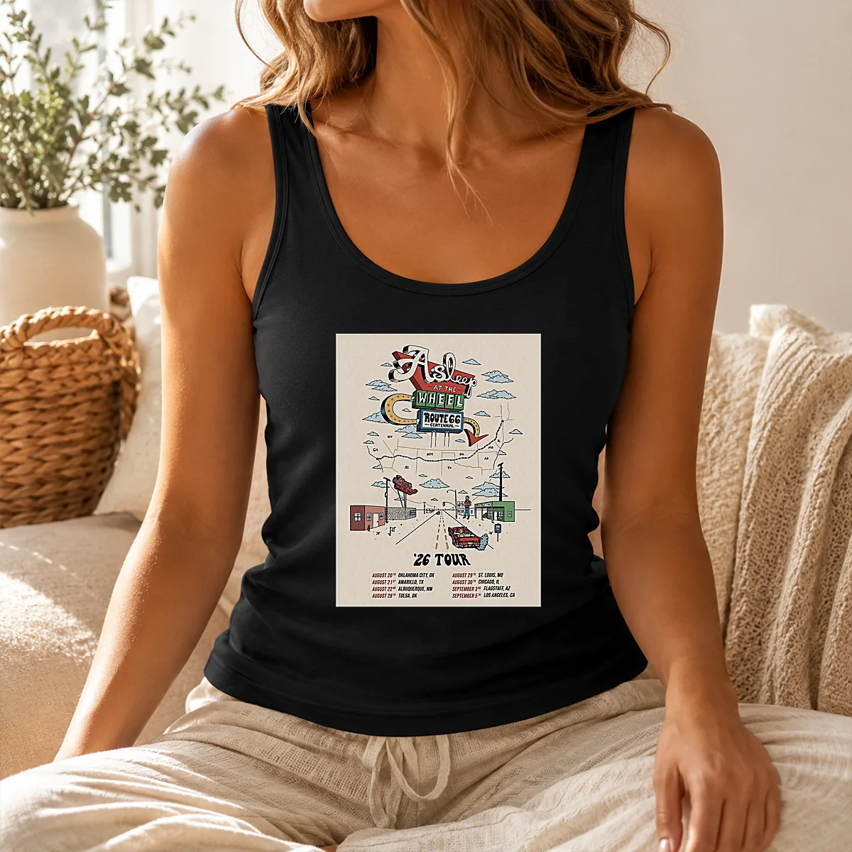 Pretty Asleep At The Wheel Route 66 Centennial 2026 Shows Shirt - Image 3