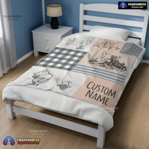 Alternative view of Official Classic Winnie The Pooh & Friends Sketch Blanket Fleece Customized Blanket