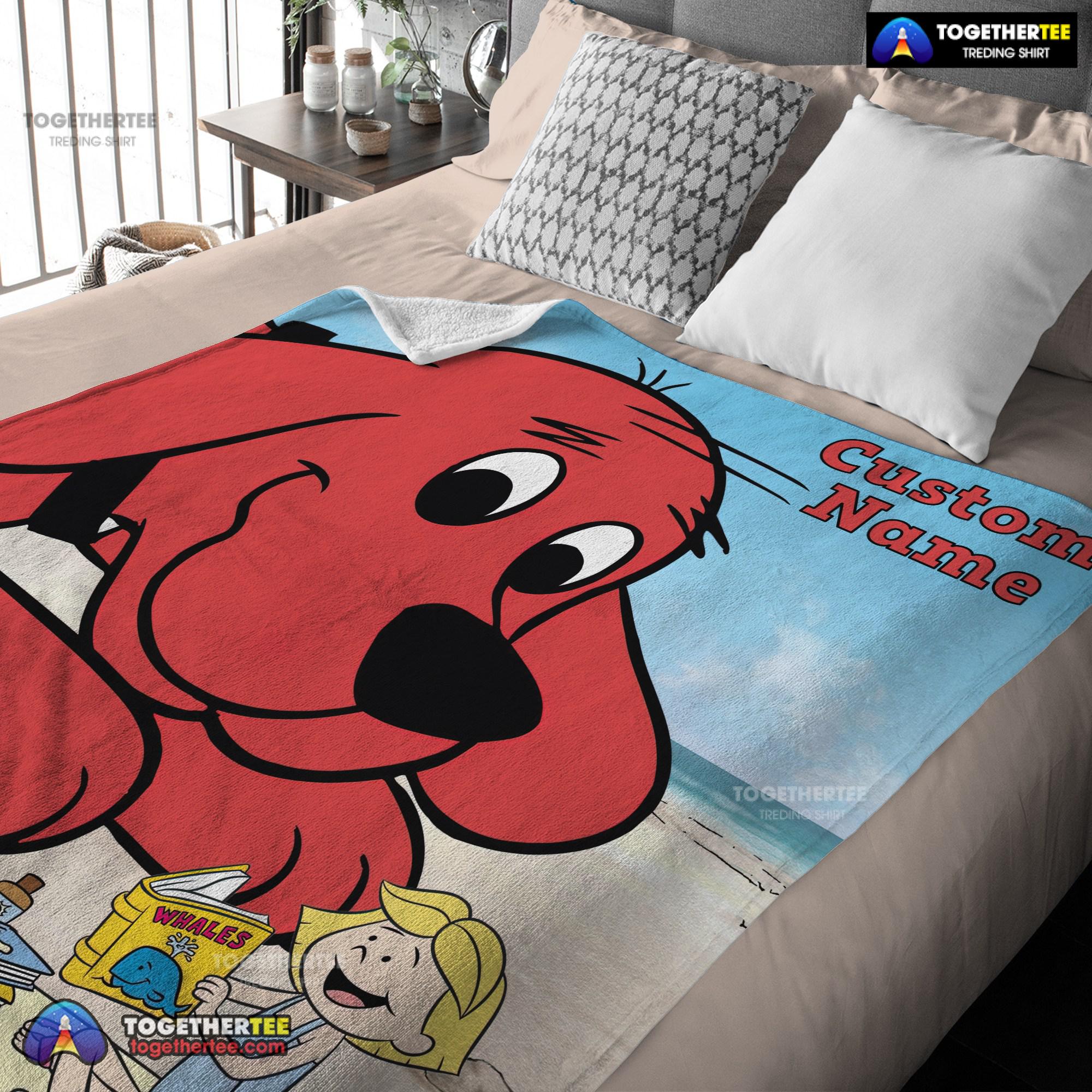 Official Clifford's Puppy Days Emily Elizabeth Beach Blanket Fleece Customized Blanket - Image 3