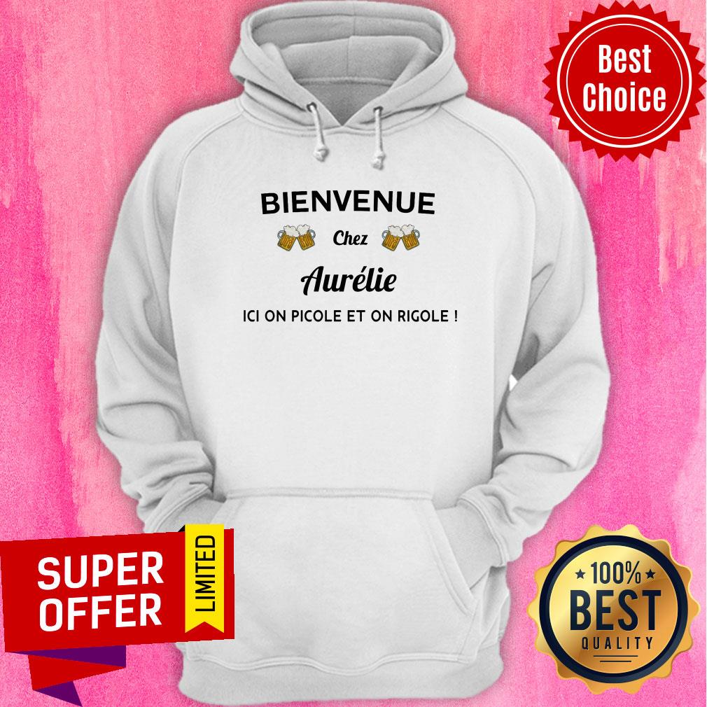 Beer Bienvenue Chez Aurelie Ici On Picole Et On Rigole Shirt - Image 2