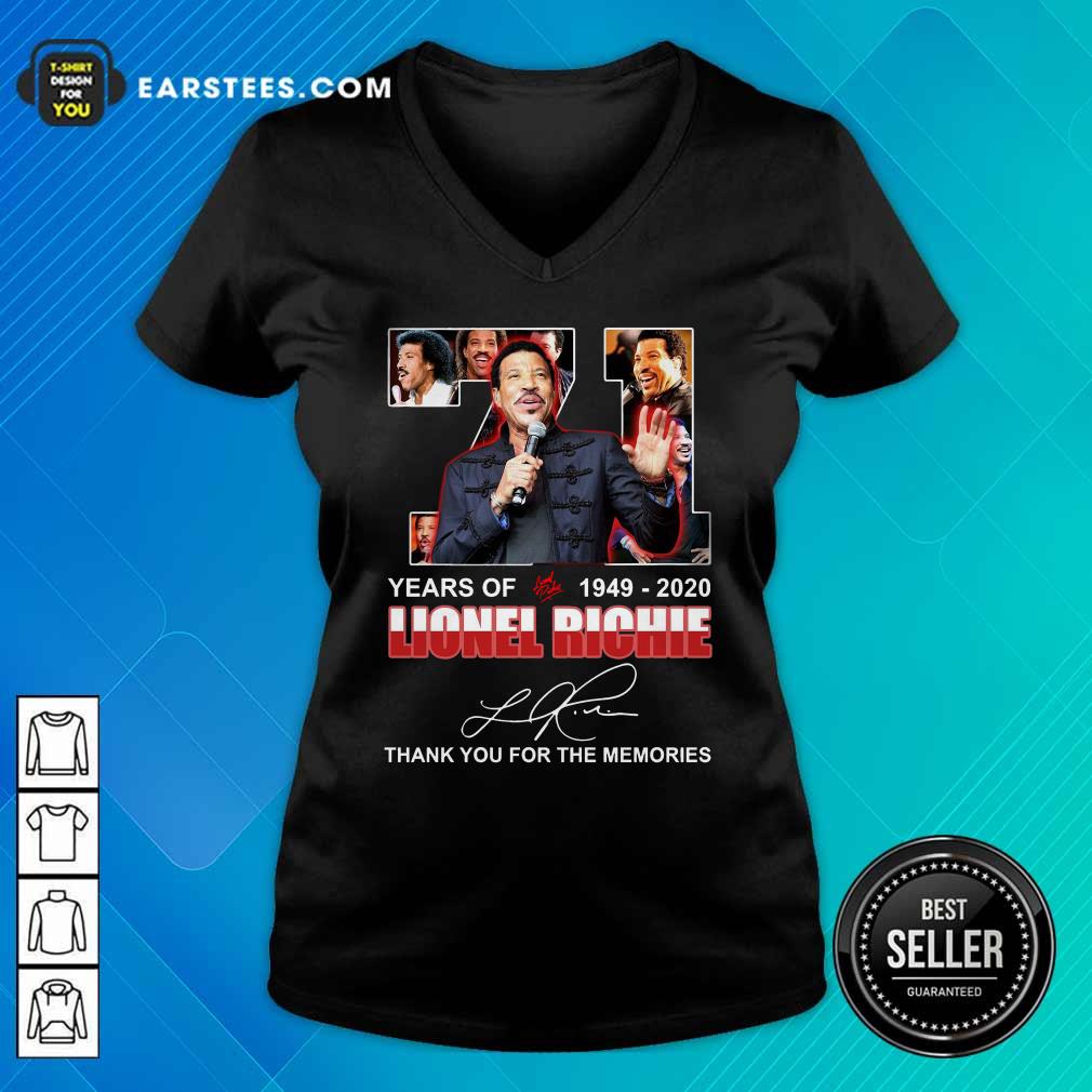 Original 71 Year Of 1949 2020 Lionel Richie Signature Thank You For The Memories Shirt - Image 3