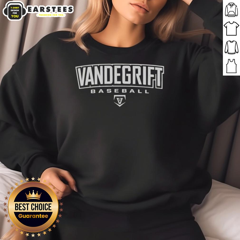 Good Vandegrift Crown Trio Baseball Wordmark Outline T-Shirt - Image 5