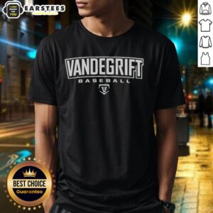 Good Vandegrift Crown Trio Baseball Wordmark Outline T-Shirt