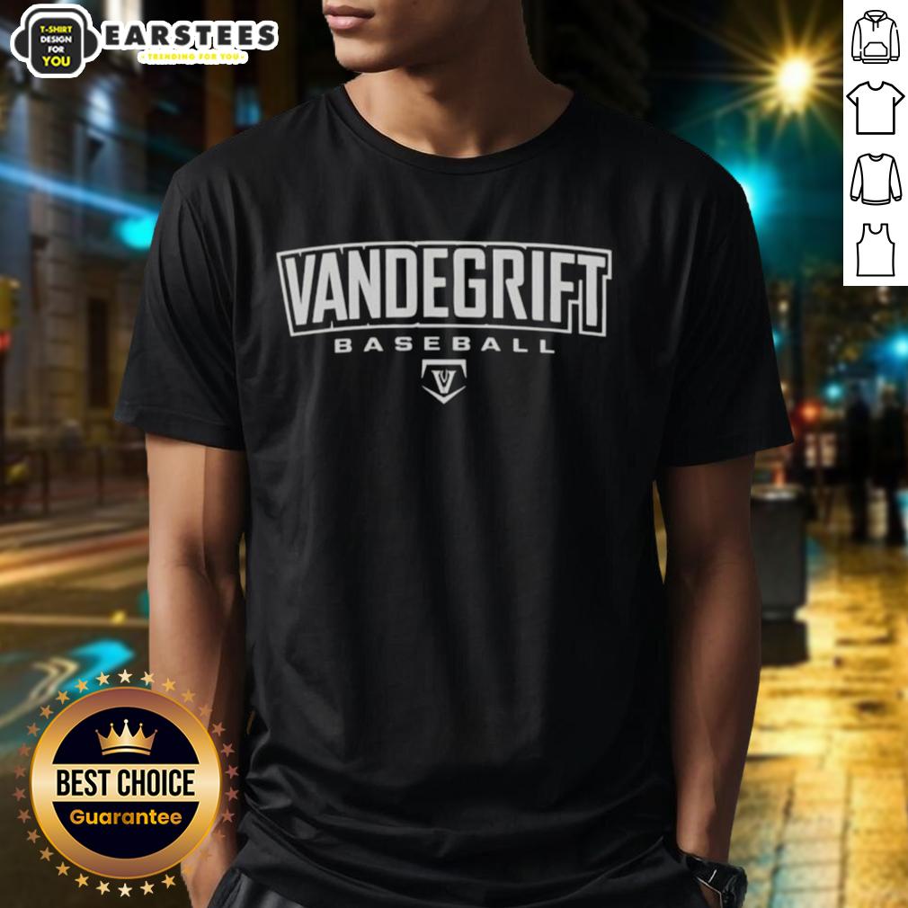 Good Vandegrift Crown Trio Baseball Wordmark Outline T-Shirt